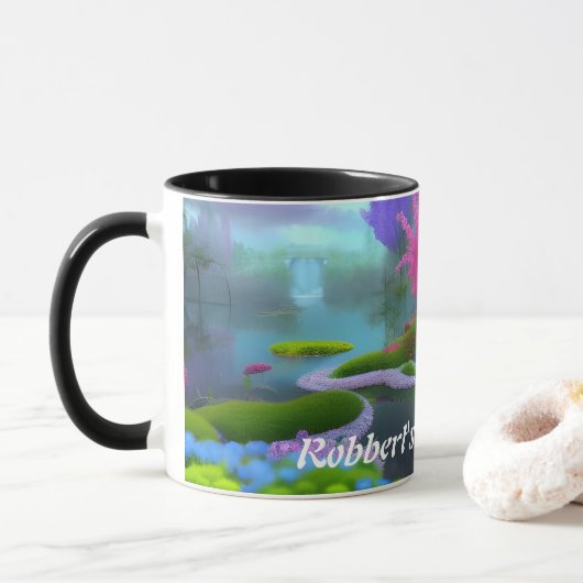 Robbert's Morning Tea Personalisiert anpassbar Tasse (Mit Donut)