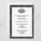 Robbie Burns Black Krawatte Einladung (Vorne/Hinten)