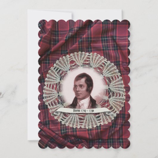 Robbie Burns Highland Einladung (Vorderseite)