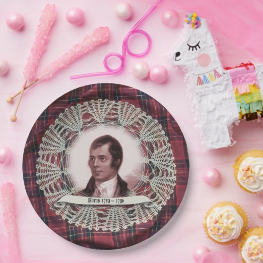 Robbie Burns Highland Platte Pappteller (Party)