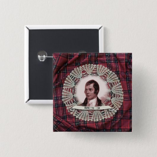 Robbie Burns Highland Square Button (Vorne & Hinten)