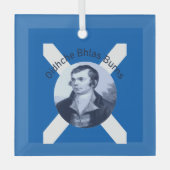Robbie Burns - In blauer Oidhche Bhlas Burns Salti Ornament Aus Glas (Vorderseite)