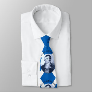 Robbie Burns - In Blue Oidhche Bhlas Burns Saltire Krawatte