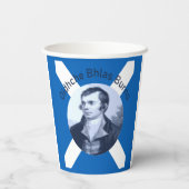 Robbie Burns - In Blue Oidhche Bhlas Burns Saltire Pappbecher (Rückseite)