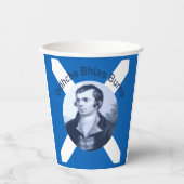 Robbie Burns - In Blue Oidhche Bhlas Burns Saltire Pappbecher (Vorderseite)