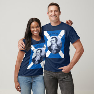 Robbie Burns - In Blue Oidhche Bhlas Burns Und Sal T-Shirt