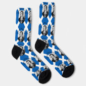Robbie Burns - In Grey Oidhche Bhlas Burns Saltire Socken (Rechts)