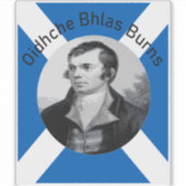 Robbie Burns - In Grey Oidhche Bhlas Burns wird zu Aufkleber (Vorderseite)
