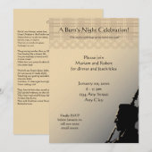 Robbie Burns Moonlit Piper Feiertagskarte (Vorne/Hinten)