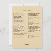 Robbie Burns Moonlit Piper Feiertagskarte (Rückseite)