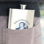 Robbie Burns - Oidhche Bhlas Burns Blaue Text Flachmann (Beispiel)