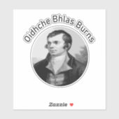 Robbie Burns - Oidhche Bhlas Burns Gälisch In Grau Aufkleber (Blatt)