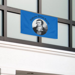 Robbie Burns - Oidhche Bhlas Burns Gälisch in Grau Banner
