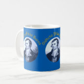 Robbie Burns - Oidhche Bhlas Burns Gelber Text Kaffeetasse (Vorderseite Links)