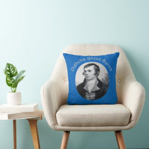 Robbie Burns - Oidhche Bhlas Burns Hellgrau Kissen