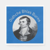 Robbie Burns - Oidhche Bhlas Burns Light Grey Serviette (Vorderseite)