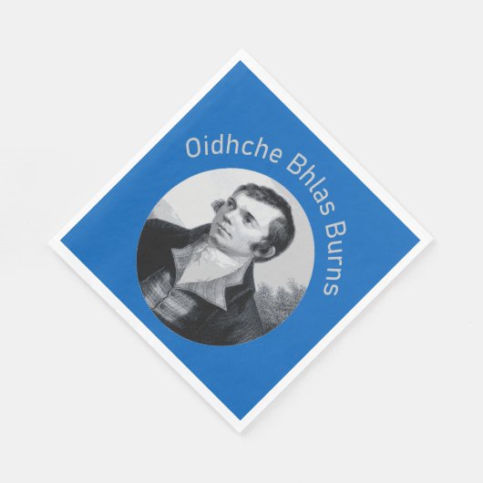 Robbie Burns - Oidhche Bhlas Burns Light Grey Serviette (Ecke)