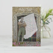 Robbie Burns Old Stone and Heather Einladung (Stehend Vorderseite)