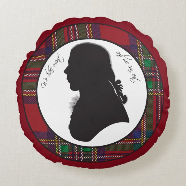 Robbie Burns Silhouette Kissen (Vorderseite)