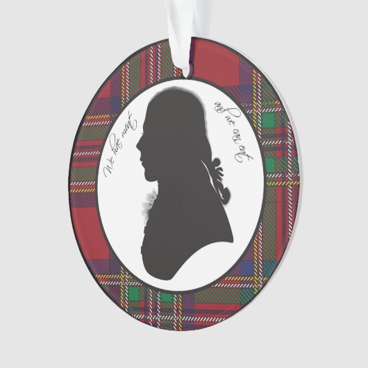 Robbie Burns Silhouette Ornament (Vorderseite)