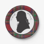 Robbie Burns Silhouette Pappteller (Vorderseite)