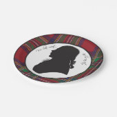 Robbie Burns Silhouette Pappteller (Schrägansicht)