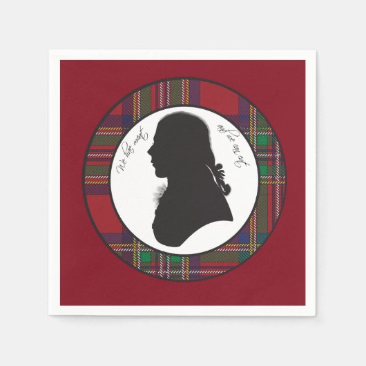Robbie Burns Silhouette Servietten (Vorderseite)