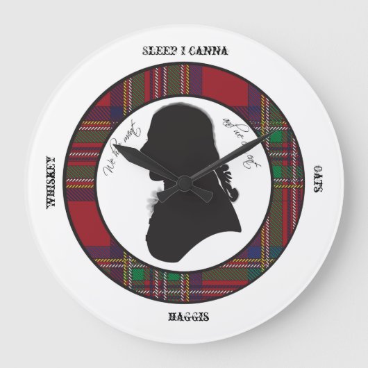 Robbie Burns Silhouette Uhr (Vorderseite)