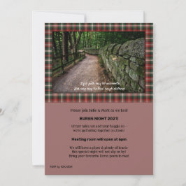 Robbie Burns Social Media Einladung