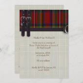 Robbie Burns Traditional Einladung (Vorne/Hinten)