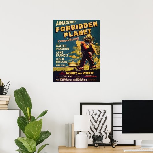 Robbie der Roboter Verbotene Planet Poster (Heimbüro)