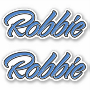 Robbie Name blue Aufkleber Sticker Stickerset