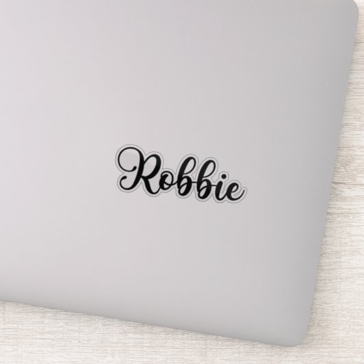 Robbie Name - Handgeschriebene Kalligrafie Aufkleber (Detail)
