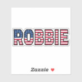 Robbie Name Vorname USA Sticker Stickerset (Blatt)