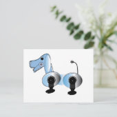 Robbie Steampunk Dog Postkarte (Stehend Vorderseite)
