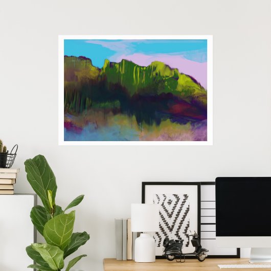 Robbin-egg-blaue Himmelskarte Poster (Heimbüro)