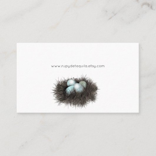 "Robbiner Eierbusiness cards nest" Visitenkarte (Vorderseite)