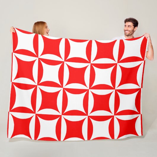 Robbing Peter to Pay Paul Red Pattern Fleecedecke (Beispiel)