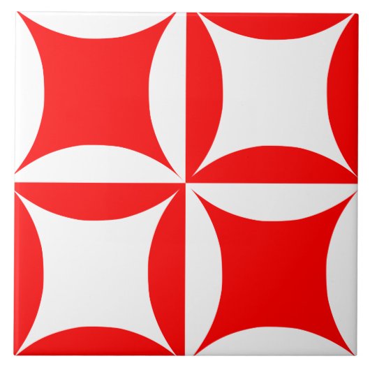 Robbing Peter to Pay Paul Red Pattern Fliese (Vorderseite)