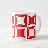 Robbing Peter to Pay Paul Red Pattern Jumbo-Tasse (Vorderseite Rechts)