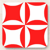 Robbing Peter to Pay Paul Red Pattern Untersetzer (Vorderseite)