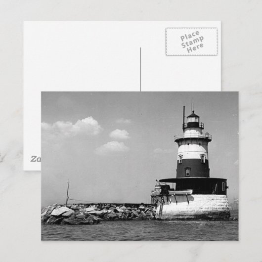 Robbins Reef Lighthouse Postkarte (Vorne/Hinten)