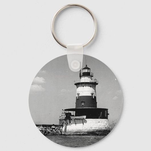 Robbins Reef Lighthouse Schlüsselanhänger (Vorderseite)