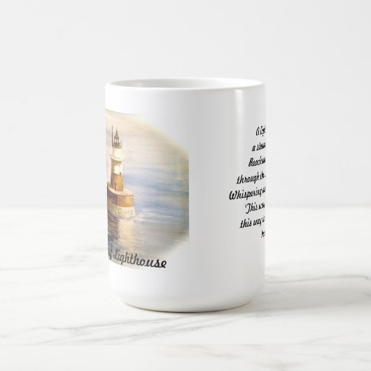 Robbins Riff-Leuchtturm-(und Leuchtturm-Gedicht) Kaffeetasse (Mittel)