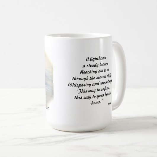Robbins Riff-Leuchtturm-(und Leuchtturm-Gedicht) Kaffeetasse (VorderseiteRechts)