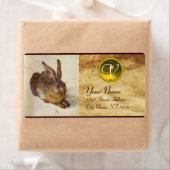 ROBBIT (Young Hare) Monogramm Gelbes Topaz (Insitu)