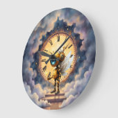 Robby der geflügelte Zeitwächter – Wings of Time S Große Wanduhr (Winkel)