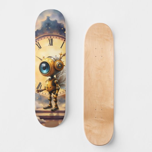 Robby der geflügelte Zeitwächter – Wings of Time S Skateboard (Vorderseite)