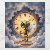 Robby der geflügelte Zeitwächter – Wings of Time S Weinetikett (Einzelnes Label)