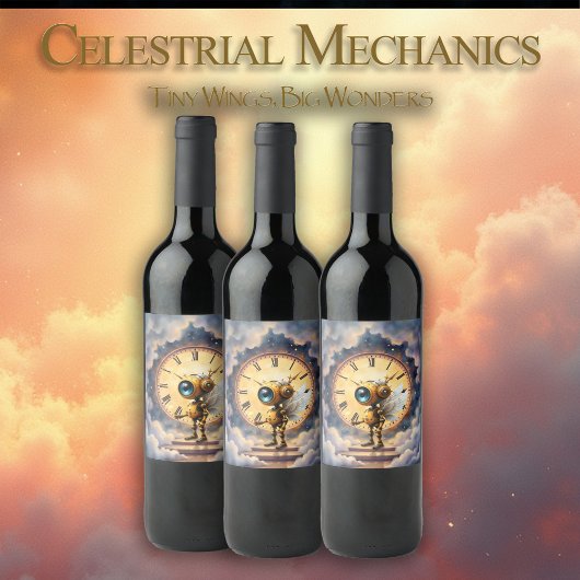 Robby der geflügelte Zeitwächter – Wings of Time S Weinetikett